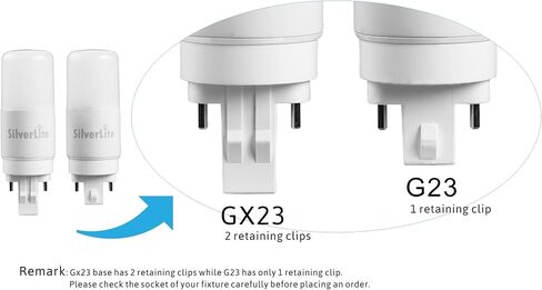 [Plug&Play] Legental 5w(13w CFL Equivalent) LED Stick PL Bulb GX23-2 Pin Base, 500LM, Warm White(3000k), Driven by 120-277V and CFL Ballast, UL Classified, 2 Count (Pack of 1) in Saudi Arabia