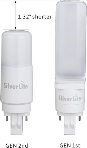 [Plug&Play] Legental 5w(13w CFL Equivalent) LED Stick PL Bulb GX23-2 Pin Base, 500LM, Warm White(3000k), Driven by 120-277V and CFL Ballast, UL Classified, 2 Count (Pack of 1) in Saudi Arabia