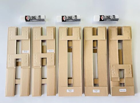 Ronan Sports Pickleball Regulation Cardboard Stencil Kit for Concrete & Asphalt Courts | Made in The USA | Great Gifts for Dads | Summer Time Fun for Families | Black Paint Included in Saudi Arabia