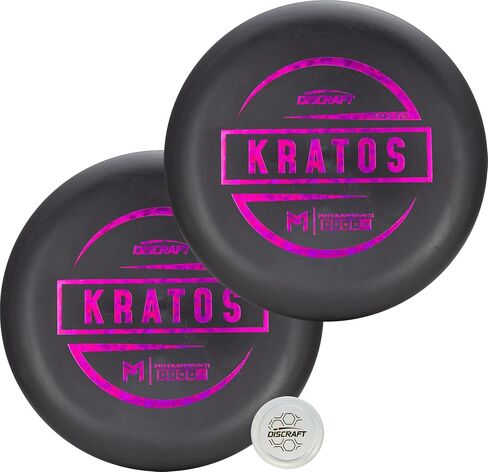 Discraft Paul McBeth First Run Kratos Putter Two Pack - Putt & Approach Discs - 173-174g, Matching Color & Foil, Paul McBeth Collection - Foil Types Will Vary in Saudi Arabia