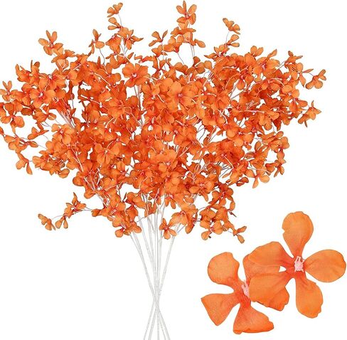 MARTINE MALL 43.3'' Artificial Cherry Blossom Branches Flowers 4pcs Silk Peach Blossoms Fake Apple Flowers Bulk Fake Cherry Blossom Decor Long Stem Floral Arrangements for Indoor Party Home Decor Red in Saudi Arabia