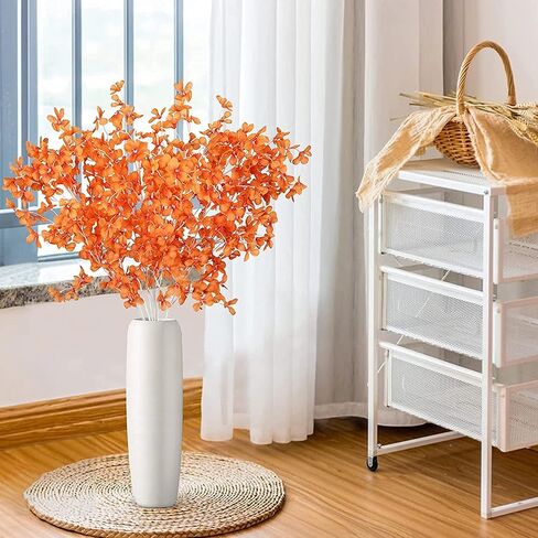 MARTINE MALL 43.3'' Artificial Cherry Blossom Branches Flowers 4pcs Silk Peach Blossoms Fake Apple Flowers Bulk Fake Cherry Blossom Decor Long Stem Floral Arrangements for Indoor Party Home Decor Red in Saudi Arabia