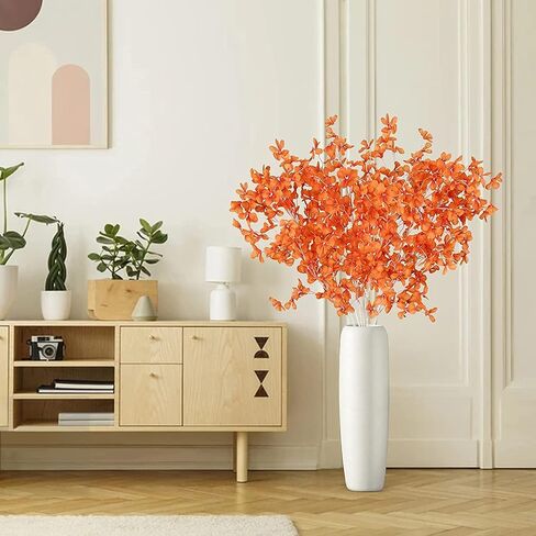 MARTINE MALL 43.3'' Artificial Cherry Blossom Branches Flowers 4pcs Silk Peach Blossoms Fake Apple Flowers Bulk Fake Cherry Blossom Decor Long Stem Floral Arrangements for Indoor Party Home Decor Red in Saudi Arabia
