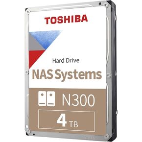 Toshiba N300 PRO 22TB Large-Sized Business NAS (up to 24 Bays) 3.5-Inch Internal Hard Drive - Up to 300 TB/Year Workload Rate CMR SATA 6 Gb/s 7200 RPM 512 MB Cache - HDWG62CXZSTB