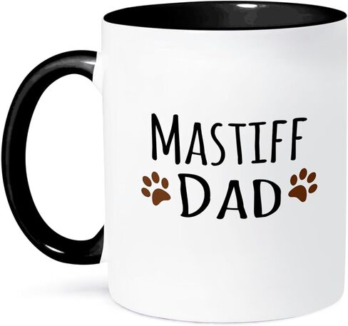 3dRose Mastiff Dog Dad Mug, 11 oz, Brown in Kuwait