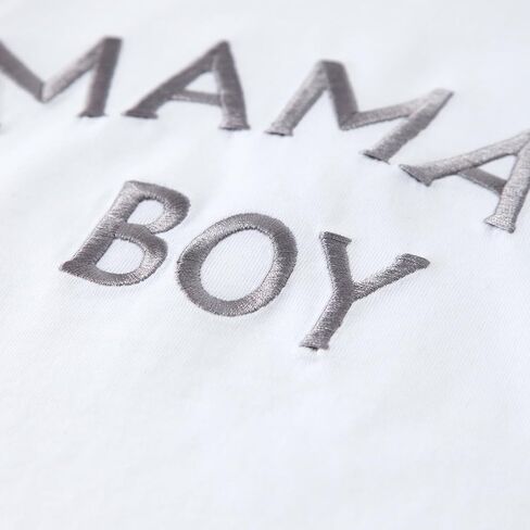 Toddler Baby Boy T Shirts Summer Short Sleeve Clothes Letters Embroidered Mamas Little Boy Tee Tops 1-5t in Kuwait
