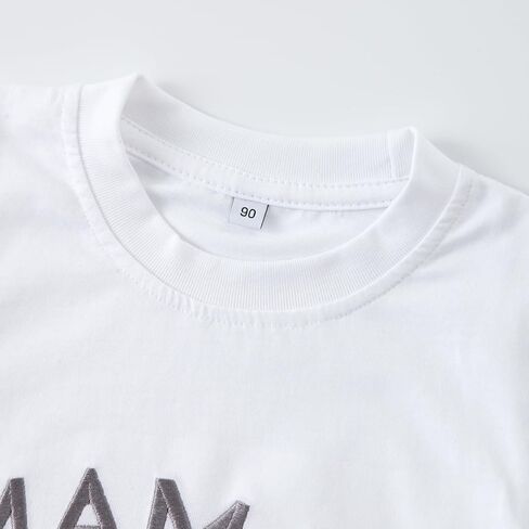 Toddler Baby Boy T Shirts Summer Short Sleeve Clothes Letters Embroidered Mamas Little Boy Tee Tops 1-5t in Kuwait