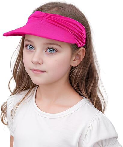 Jastore Kids Visor Sun Hat Adjustable Girls Tennis Hat Sports Boys Hat Travel Running Golf Visor Cap UPF 50+ in Saudi Arabia