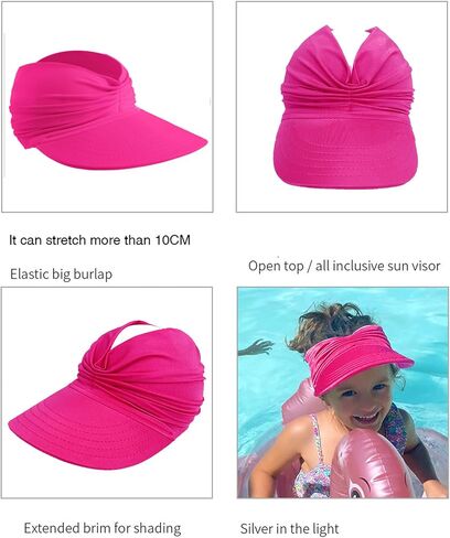 Jastore Kids Visor Sun Hat Adjustable Girls Tennis Hat Sports Boys Hat Travel Running Golf Visor Cap UPF 50+ in Saudi Arabia