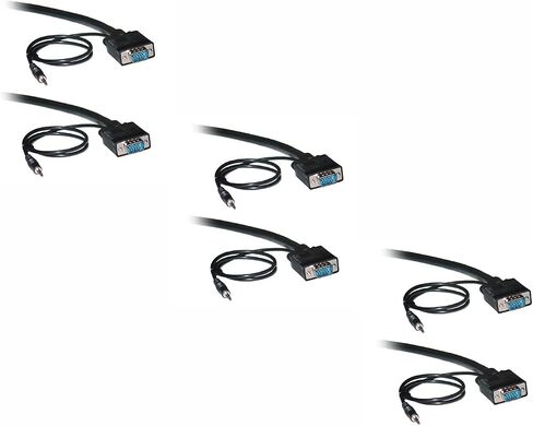 كابل شاشة VGA SVGA مع صوت 100 قدم (30 مترًا) HD15 (ذكر إلى ذكر) مع كابل شاشة صوت ستيريو 3.5 مم 100 قدم (30 مترًا) in Saudi Arabia