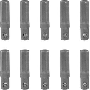 10PCS Impact Socket Adapter 1/4 to 1/4 30mm Electric Screwdriver Extension Rod Impact Socket Adapter Converter Replacement Parts Suitable for Impact Drivers Drill Bits