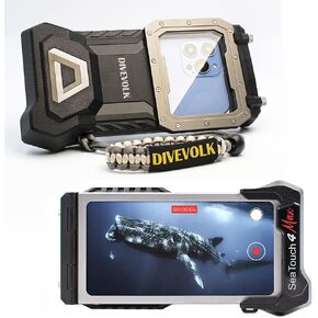 DIVEVOLK Underwater Touchscreen housing compatiable for iPhone 12/12 Pro/12 Pro Max/13/13 Pro/13 Pro Max/14/14 Pro/14 Pro Max/15/15 Pro