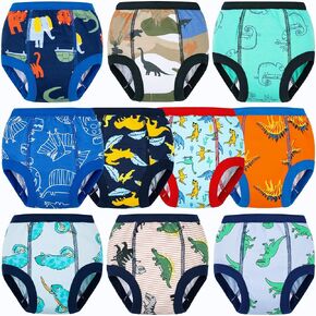 BIG ELEPHANT Potty Training Underwear 10 Packs Absorbent Toddler Training Pants for Boys and Girls, 12 Months - 9 Years