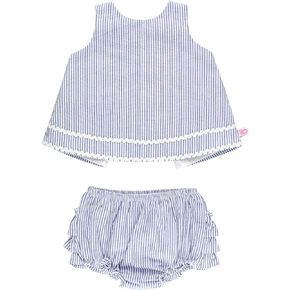 RuffleButts Baby/Toddler Girls Swing Top & Bloomer Coordinated Set