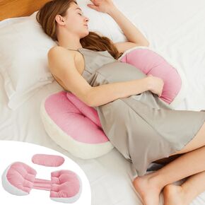 Pregnancy Pillows, Maternity Pillows for Pregnancy Women Faux Fur Luxury Maternity Pillow, Pillow - Support for Back, Legs, Belly, HIPS,Blue