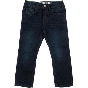 CULTURA Baby Boys Toddler Jeans, Elastic Waist Slim Wash Basic Stretch Denim Pants Jeans for Boys