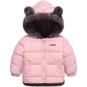 Fairy Baby Infant Baby Winter Coat Cute Teddy Bear Hooded Jacket Warm Fleece Outerwear Windproof Toddler Boys Girl 6M-4T
