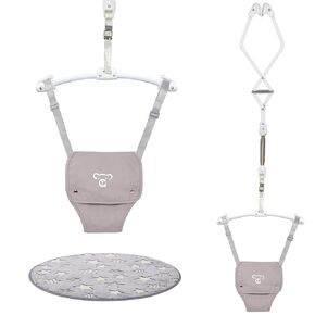 Baby Jumper, Baby Jumper Doorway with Adjustable Strap, Protable Baby Jumpers and Bouncers, Easy to Assemble, Baby Bouncer Jumper with Water Mat