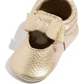 Freshly Picked Soft Sole Leather Ballet Flat Bow Moccassins - Baby Girl Shoes - Sizes 1-7 - Multiple Colors
