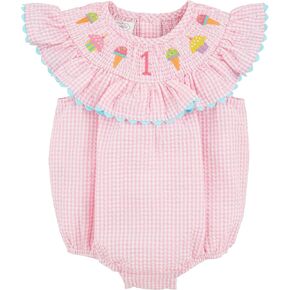 Mud Pie baby-girls Smocked Birthday Bubble