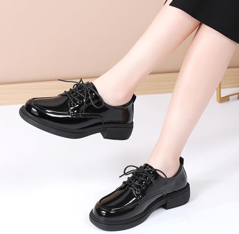 أحذية أكسفورد للنساء أحذية أكسفورد النسائية برباط من الأمام من الجلد المسطح غير القابل للانزلاق، أزياء كلاسيكية للعمل كاجوال مريحة، أحذية للسيدات للعمل في المكتب in Saudi Arabia
