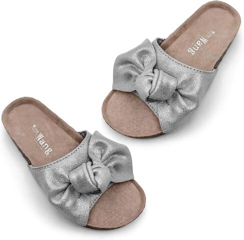 Miss Wang Flat Slide Sandals for Womnen Summer Sandals with Twist Knot Bow Open Toe Slide Sandals Flat Comfort Slip on Sandals in Saudi Arabia