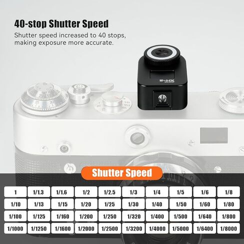 ASTRHORI XH-2 مقياس الضوء، شاشة OLED مقاس 0.66 بوصة، قياس في الوقت الحقيقي، وحدة ترقية، ضبط قرص الدوران، حامل الحذاء البارد، متوافق مع كاميرا Leica Rangefinder Voigtlander Minolta والكاميرا القديمة (أسود) in Kuwait