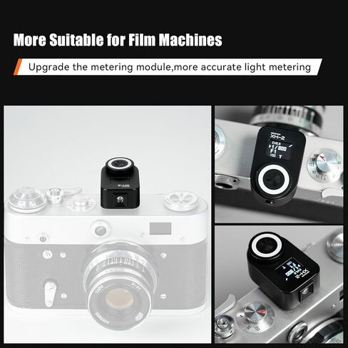 ASTRHORI XH-2 مقياس الضوء، شاشة OLED مقاس 0.66 بوصة، قياس في الوقت الحقيقي، وحدة ترقية، ضبط قرص الدوران، حامل الحذاء البارد، متوافق مع كاميرا Leica Rangefinder Voigtlander Minolta والكاميرا القديمة (أسود) in Kuwait