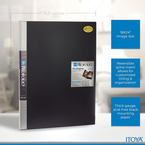 Itoya Polyproplene Art Storage/Display Books 18" x 24" | 24 Pages/48 Views | Scrapbooking Stickers 4 Pages of Emojis, Quotes, Letters & Numbers in Saudi Arabia