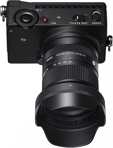 Sigma 18-50mm f/2.8 DC DN Contemporary Lens for Sony E Mount with Tiffen CPL Filter, 64GB SD Card, and Camera Bag Bundle (4 Items) in Saudi Arabia