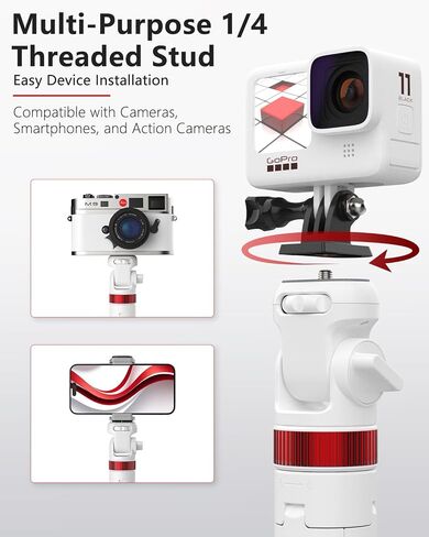 Eicaus 72'' Phone Tripod, Tripod for iPhone & Selfie Stick Tripod with Phone Mount and Remote - Upgraded, Stable, and Portable Tripod for iPhone 15/14/13, Android, Cameras and Action Cameras in Saudi Arabia