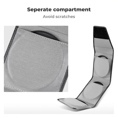 K&F Concept Lens Filter Pouch 2 Pack, Lens Filter Case 3 Pocket Professional Photography Filter Holder Belt Bag Pouch Water-Resistant and Dustproof for Filter Up to 82mm in Kuwait