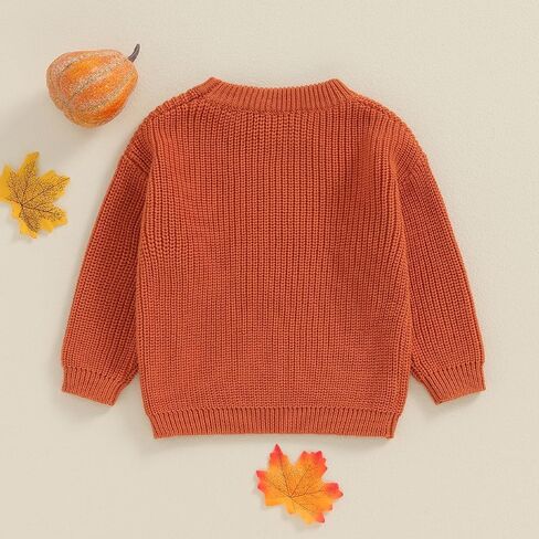 Mubineo Toddler Baby Girl Boy Halloween Clothes Cute Pumpkin Sweater Pullover Long Sleeve Knit Infant Winter Sweaters in Saudi Arabia