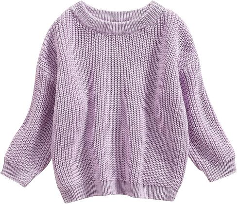 Toddler Baby Girl Boy Long Sleeve Knit Sweater Cute Round Neck Pullover Fall Winter Warm Tops Clothes in Saudi Arabia