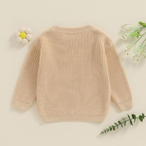 Toddler Infant Baby Girl Knit Sweater Big Sister Little Sister Matching Outfits Long Sleeve Pullover Sweatshirt in Kuwait
