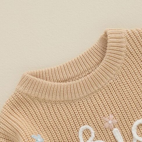 Toddler Infant Baby Girl Knit Sweater Big Sister Little Sister Matching Outfits Long Sleeve Pullover Sweatshirt in Kuwait