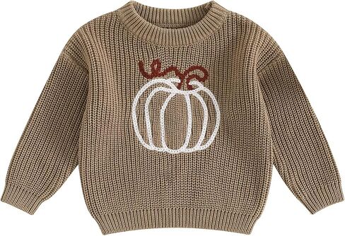 BemeyourBBs Kids Toddler Baby Boy Girl Knit Sweaters Fall Winter Clothes | Little Toddler Baby Sweater 0-6 Years, Overallsized, Pullover, Soft, for Halloween Thanksgiving Christmas Gift, Photos in Saudi Arabia
