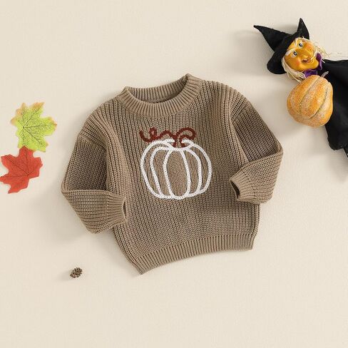 BemeyourBBs Kids Toddler Baby Boy Girl Knit Sweaters Fall Winter Clothes | Little Toddler Baby Sweater 0-6 Years, Overallsized, Pullover, Soft, for Halloween Thanksgiving Christmas Gift, Photos in Saudi Arabia