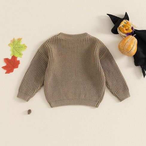 BemeyourBBs Kids Toddler Baby Boy Girl Knit Sweaters Fall Winter Clothes | Little Toddler Baby Sweater 0-6 Years, Overallsized, Pullover, Soft, for Halloween Thanksgiving Christmas Gift, Photos in Saudi Arabia