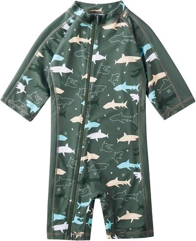 بدلة سباحة للأطفال الأولاد من Rash Guard للحماية من الشمس للأطفال الرضع من قطعة واحدة مع قبعة الشمس in Kuwait