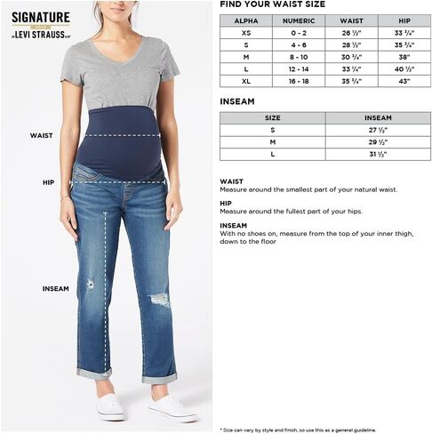 التوقيع من قبل Levi Strauss & Co. جينز مستقيم للنساء من ماركة Maternity Heritage in Kuwait