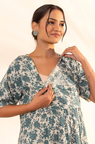 Janasya Maternity Nursing Kurta Set With Breastfeeding Feature for Pre and Post Pregant Women in Saudi Arabia