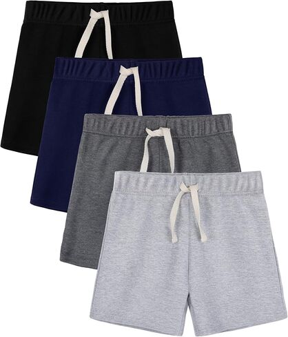 4 Pack Toddler Boy Shorts Cotton Baby Boys Shorts Boys Summer Casual Shorts Kids Jogger Shorts in Saudi Arabia
