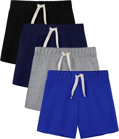 4 Pack Toddler Boy Shorts Cotton Baby Boys Shorts Boys Summer Casual Shorts Kids Jogger Shorts in Saudi Arabia