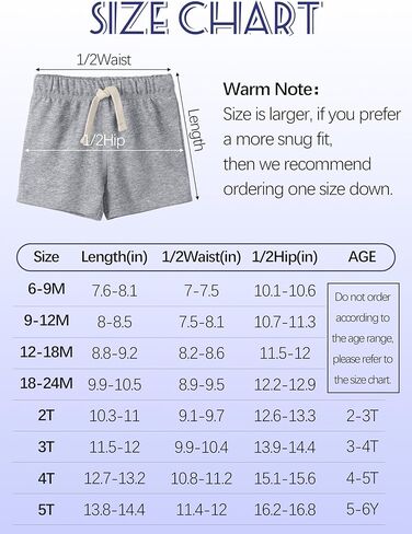 3 Pack Toddler Boy Shorts French Terry Boys Shorts with Drawstring Cotton Elastic Waist Casual Shorts for Boys in Kuwait