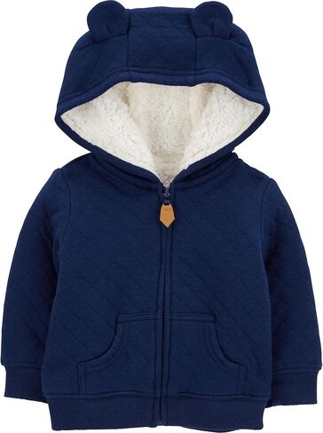 Simple Joys by Carter's Baby Hooded Sweater Jacket with Sherpa Lining in Saudi Arabia