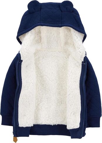 Simple Joys by Carter's Baby Hooded Sweater Jacket with Sherpa Lining in Saudi Arabia