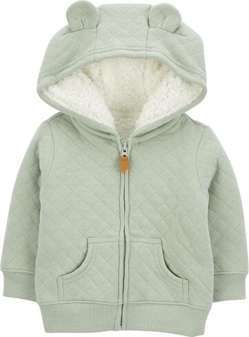 Simple Joys by Carter's Baby Hooded Sweater Jacket with Sherpa Lining in Saudi Arabia