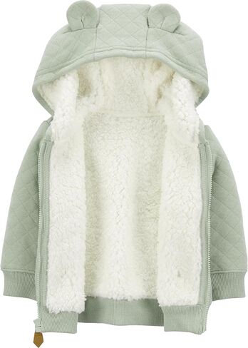 Simple Joys by Carter's Baby Hooded Sweater Jacket with Sherpa Lining in Saudi Arabia