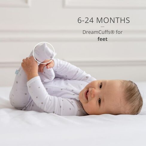 DREAMLAND BABY بيجامة أطفال من الخيزران (0-24 شهرًا). أغطية نوم من الفيسكوز فائقة النعومة مع سحاب ثنائي الاتجاه وقفاز وأساور للقدم in Kuwait